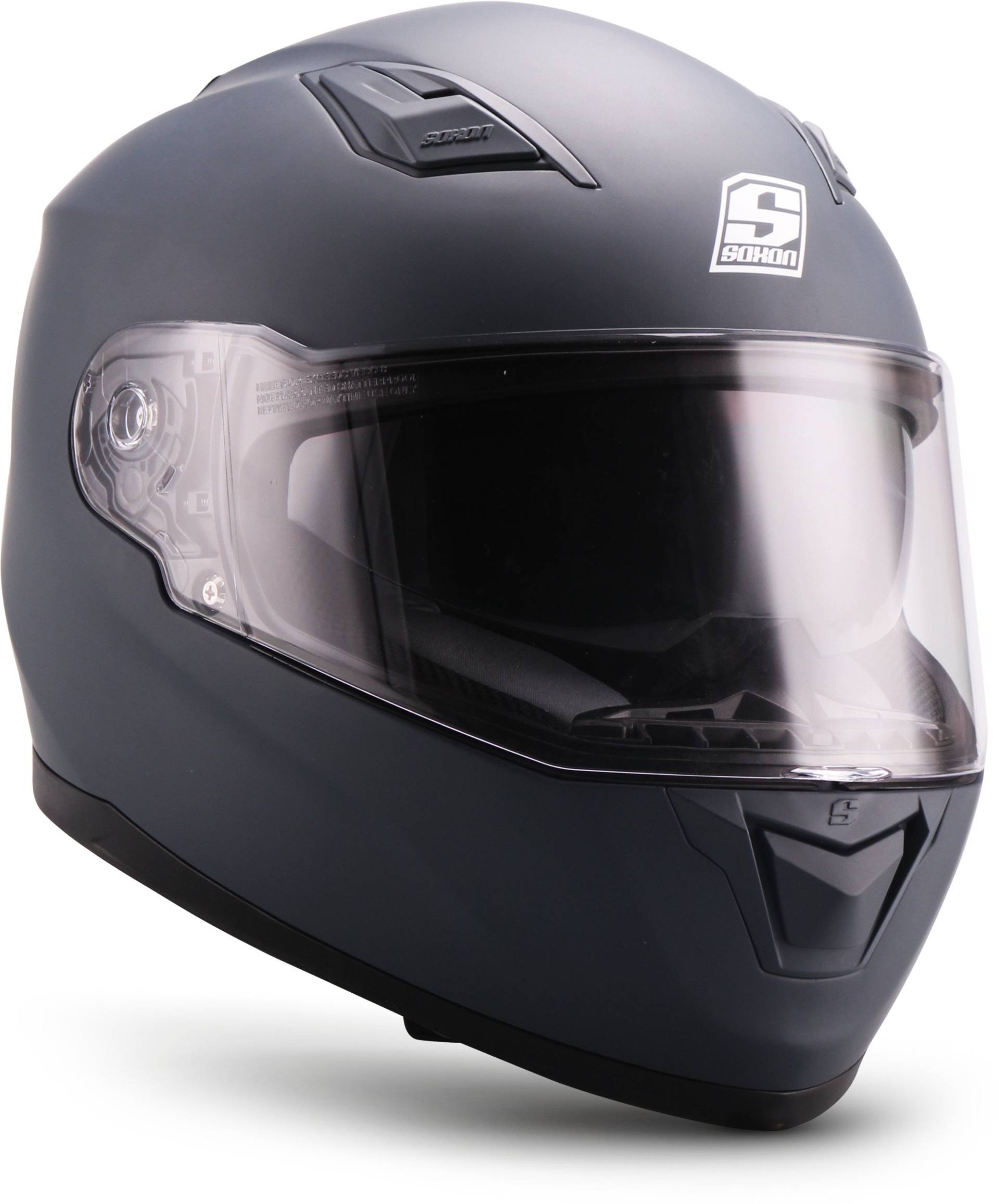 SOXON® ST-1000 Mono „Navy“ · Integral-Helm · Full-Face Motorrad-Helm Roller-Helm Scooter-Helm Cruiser Sturz-Helm Sport Urban · ECE 22.05 Sonnenvisier Schnellverschluss Tasche XL (61-62cm) von SOXON