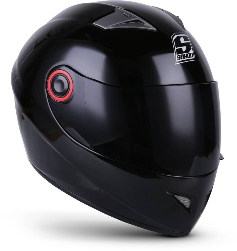 Soxon® ST-666 „Shiny Night“ · Integral-Helm · Full-Face Motorrad-Helm Roller-Helm Scooter-Helm Cruiser Sturz-Helm StreetFighter-Helm Sport MTB · ECE 22.05 Visier Schnellverschluss Tasche XL (61-62cm) von Soxon