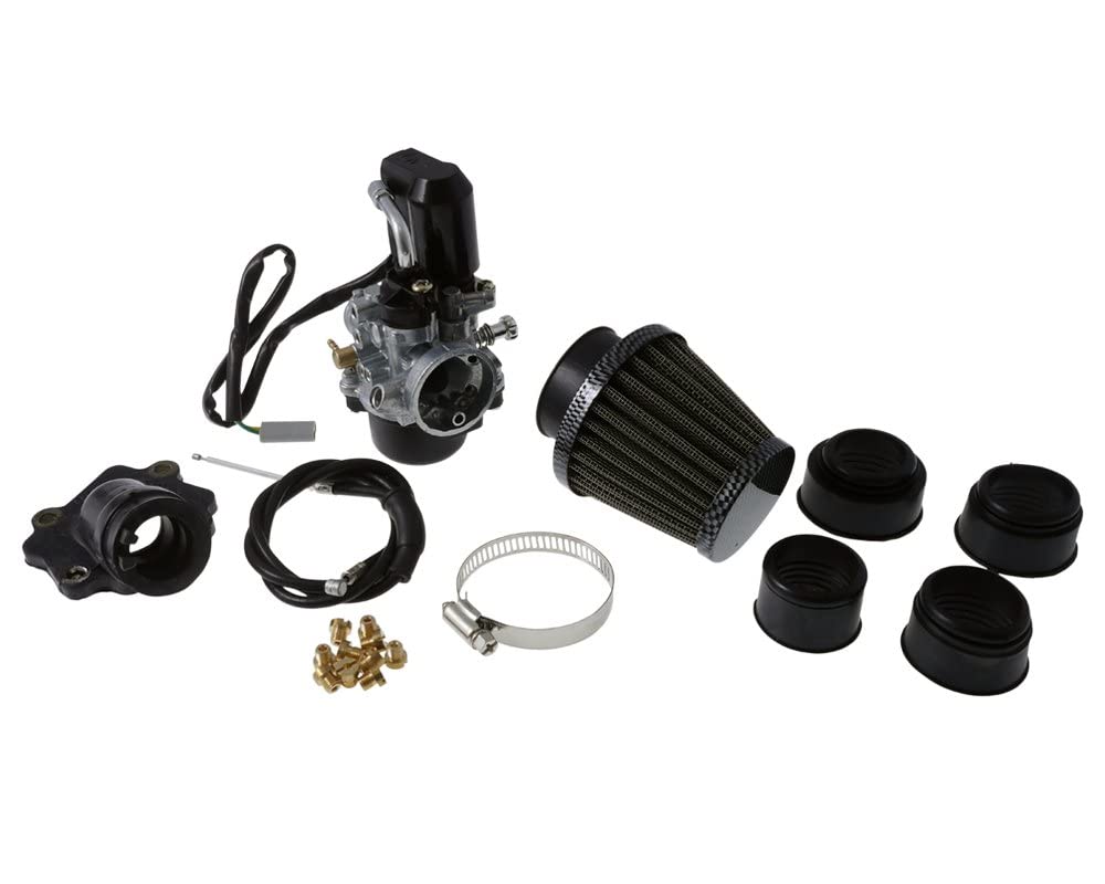 17,5 mm Tuning Vergaser Kit & Ansaugstutzen für Yamaha Neos Jog RR Aerox, MBK Nitro Ovetto Mach G AC LC von SP