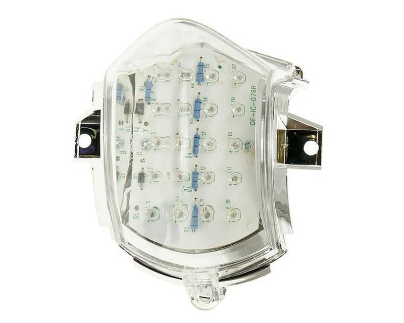 LED Rücklicht Bremslicht Klarglas kompatibel mit Aprilia SR 50 R Factory (04-) von SP