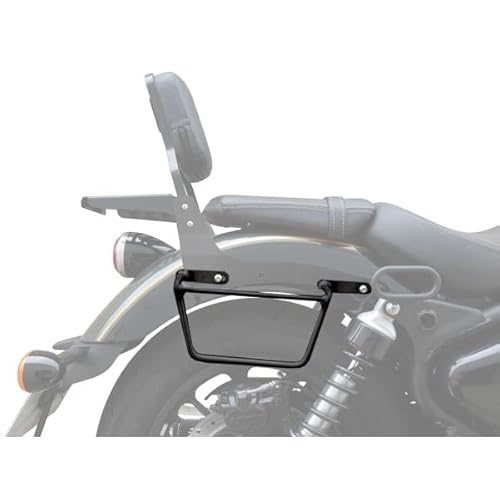 SPAAN Schwarze Klick-Fix-Rahmen für Royal Enfield Super Meteor 650, klassische Stahlrahmen, kompatibel mit traditionellen Taschen und Klick Fix, 2 Jahre Garantie von SPAAN