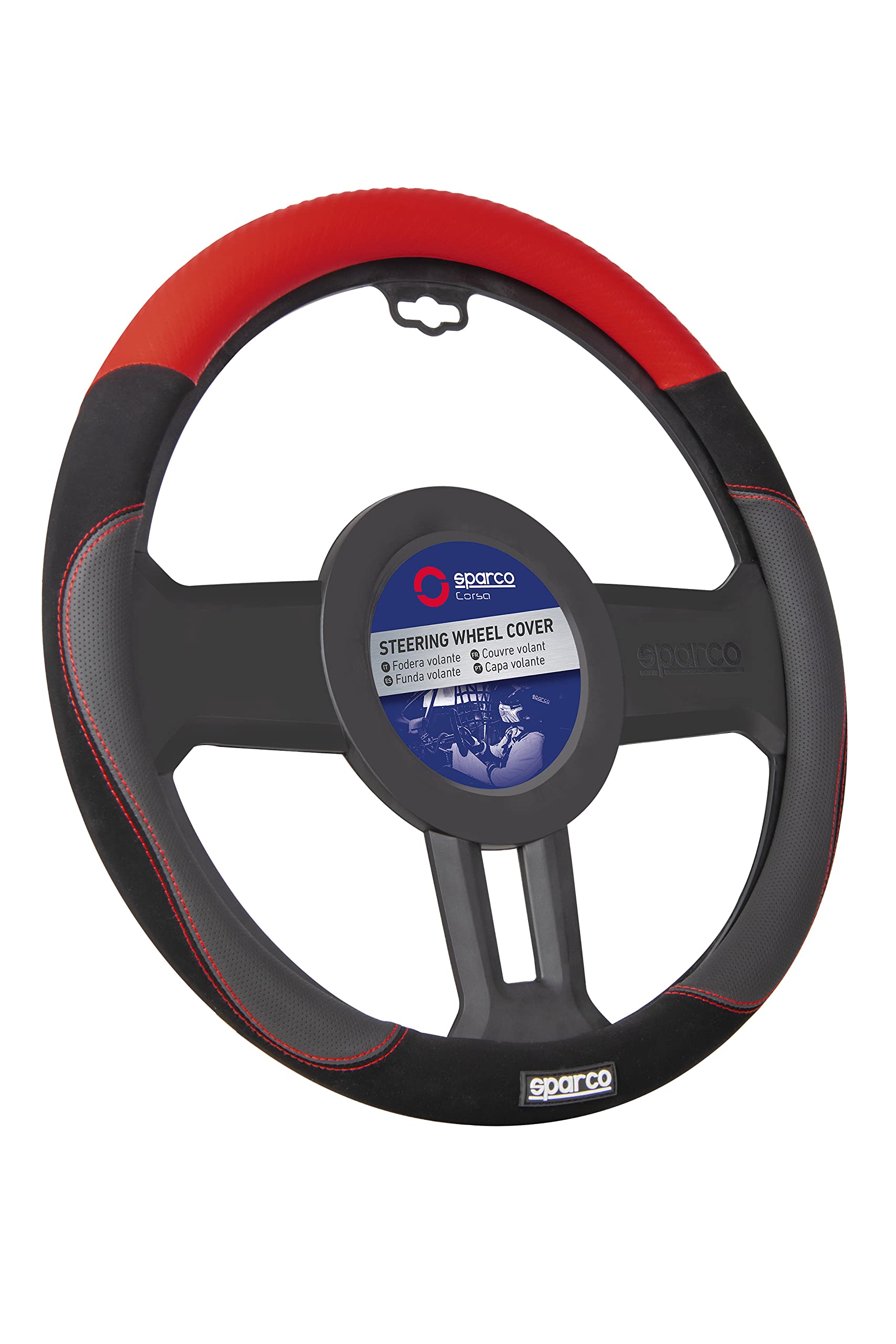 Sparco Lenkradbezug S122 Rot und Schwarz in Wildleder + PVC Sparco Lenkradbezug S122 Rot und Schwarz in Wildleder + PVC von Sparco