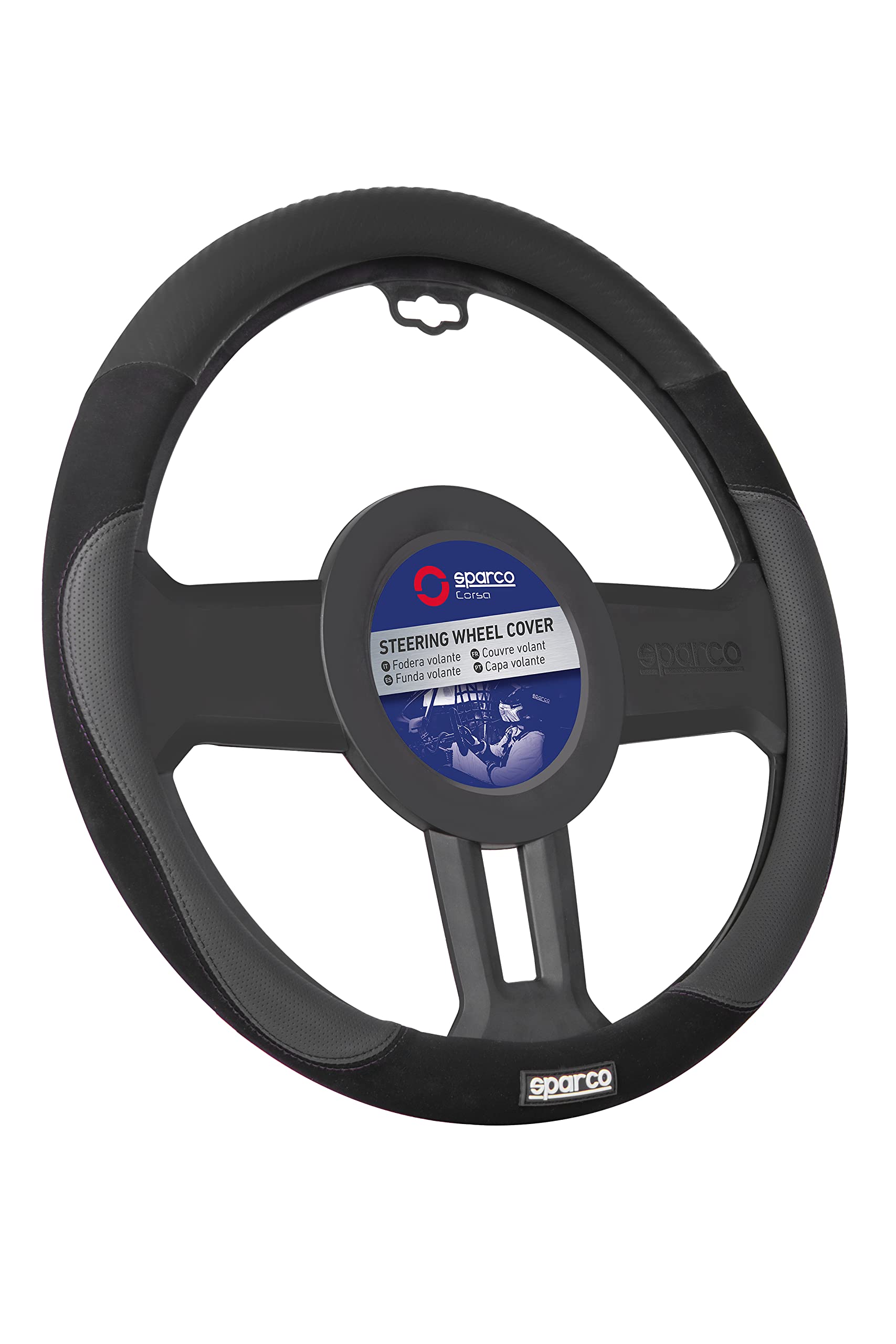 Sparco Lenkradbezug S122 Schwarz in Wildleder + PVC, SPCS122BK Sparco Lenkradbezug S122 Schwarz in Wildleder + PVC, SPCS122BK von Sparco