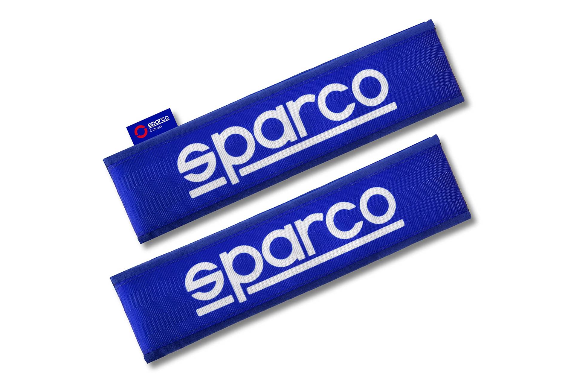 SPARCO 2er Set SPC Gurtpolster Polyester Blau Universal von Sparco