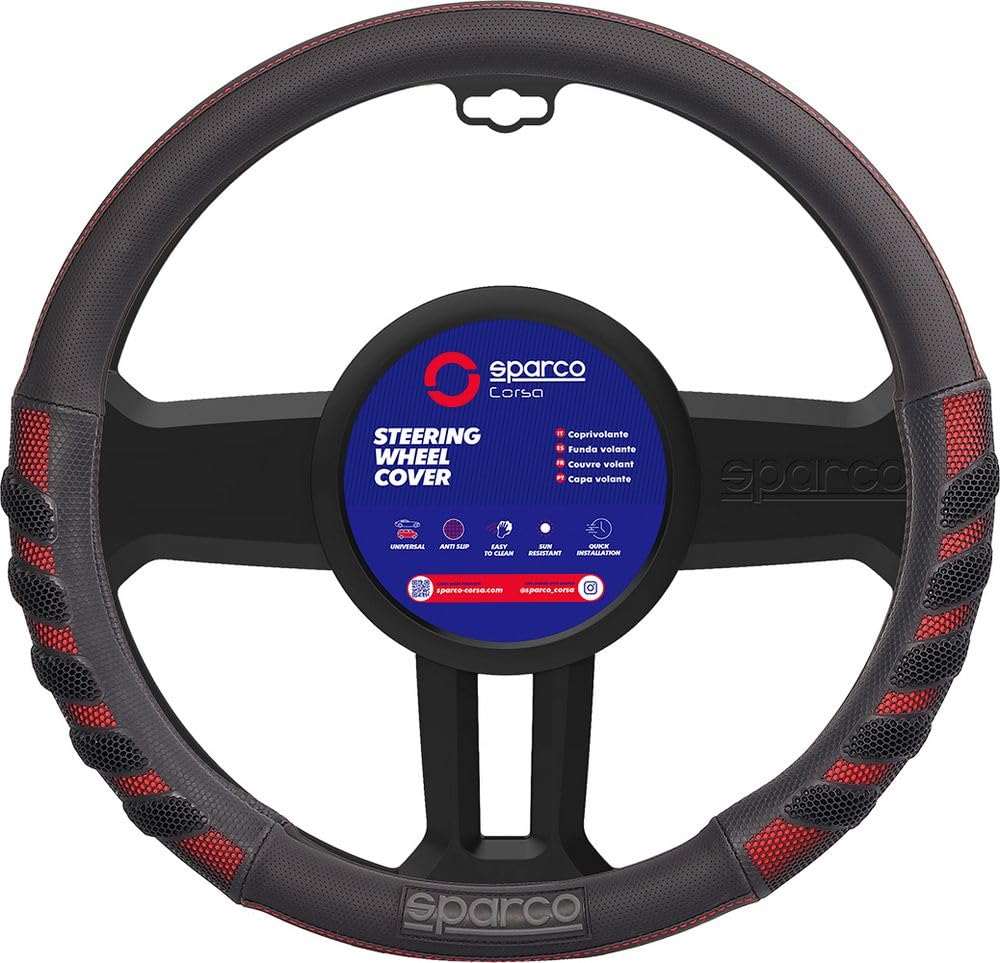 SPARCO S101 - Universal Car Steering Wheel Cover, Red Color. SPARCO S101 - Universal Car Steering Wheel Cover, Red Color. von Sparco
