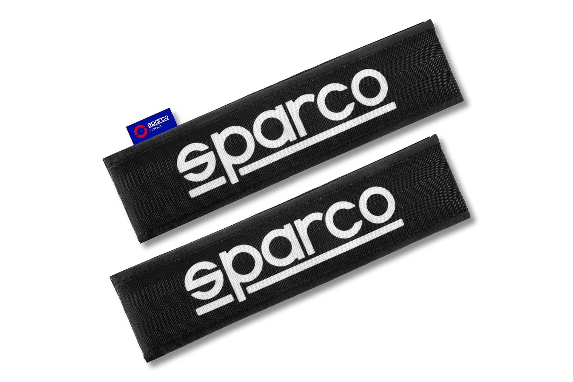 SPARCO 2er Set Universal SPC Gurtpads Schwarz Polyester Schwarz Universal von Sparco