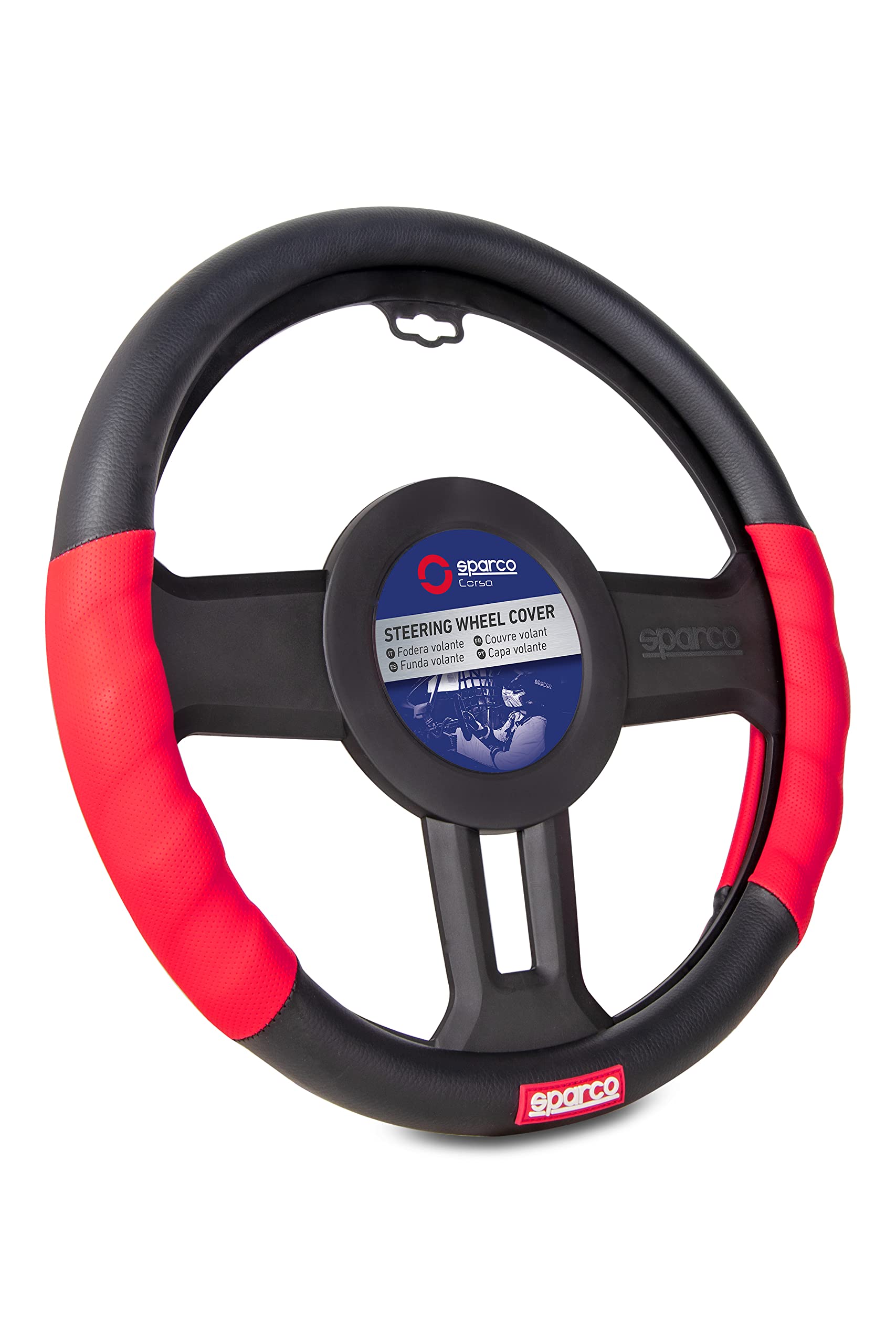 SPARCO SPC1102L Steering Wheel Covers red-Black von Sparco
