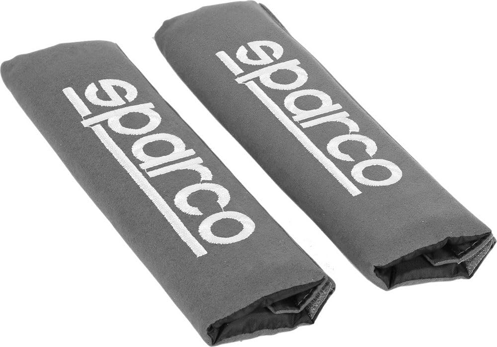 SPARCO SPC1204GR Seat Belt Padding Protector Car Gray, 2 Units, Grigio von Sparco