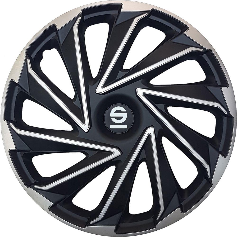 Sparco Radzierblenden Varese - 14-Zoll - Silber/Schwarz - Satz mit 4 Stück von Sparco