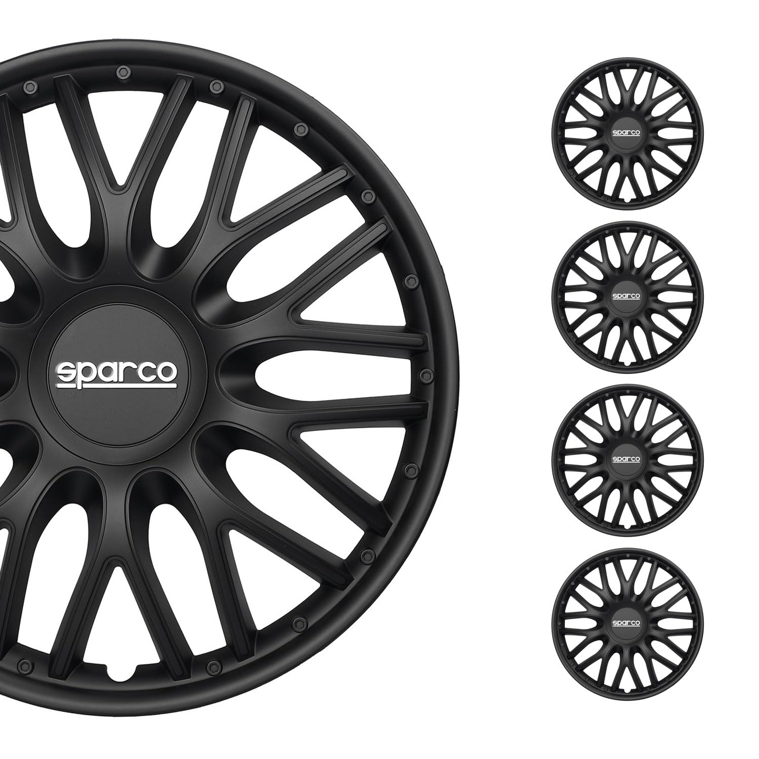 Sparco SPC1496BK Set Wheel Covers Roma 14-inch Black, Pulgadas von SPARCO