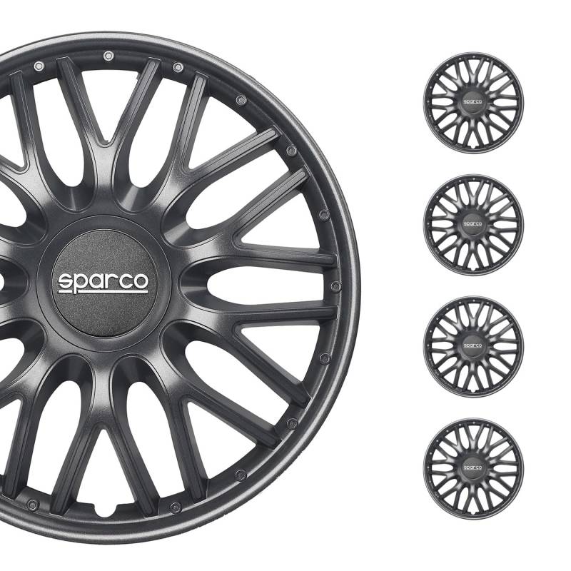 Sparco SPC1596BK Set Wheel Covers Roma 15-inch Black, Pulgadas von Sparco