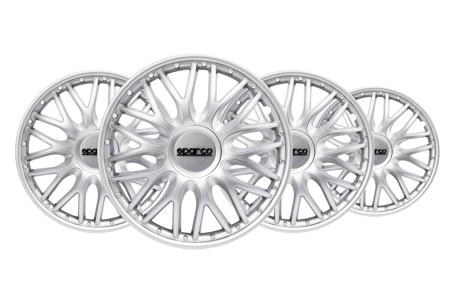 Sparco SPC1596SV Wheel Trims Roma Silver 15 Inch, Set of 4, von Sparco
