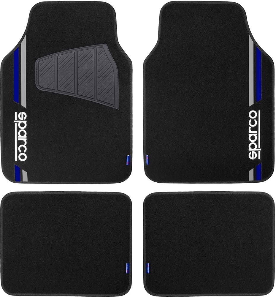 SPARCO SPCF508BL Set Teppiche schwarz blau 4er-Set, von Sparco