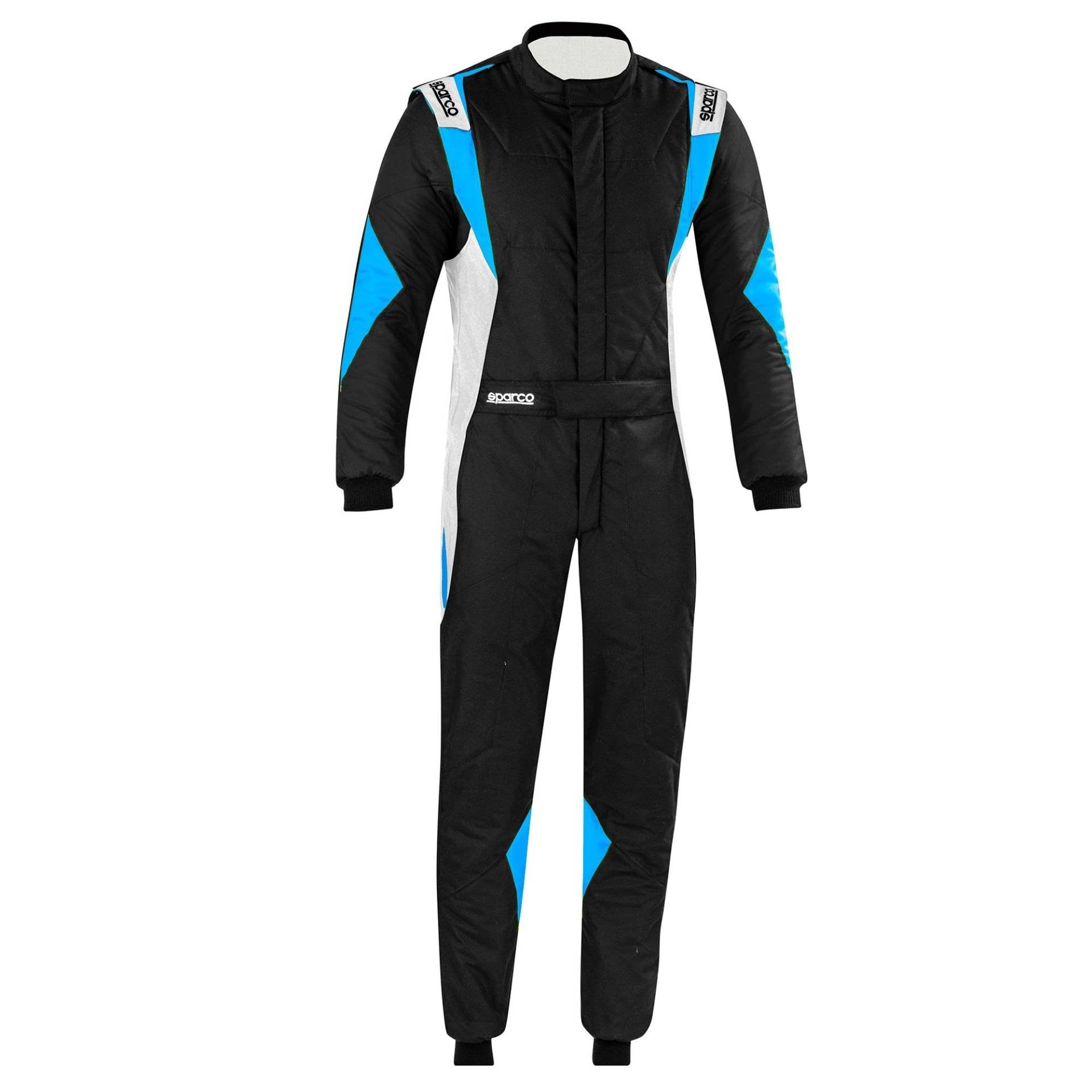 SPARCO SuperLEGGERA Anzug R564, Größe 58, Schwarz/Blau/Weiß von Sparco