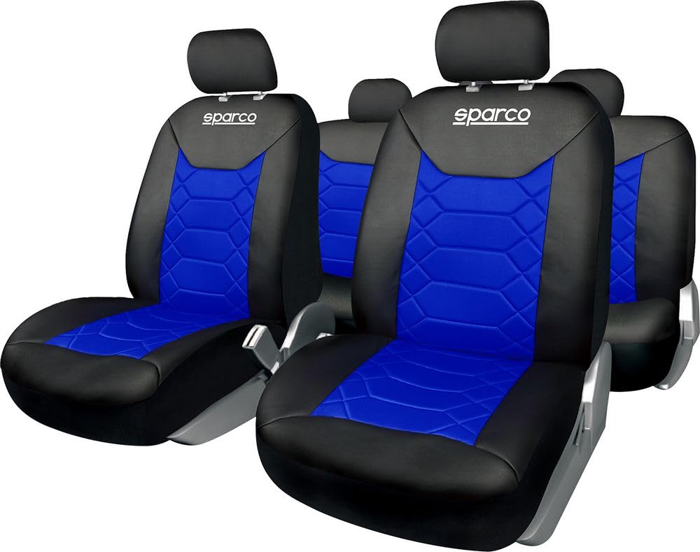 Sparco SPC1016AZ Satz Bezüge für Autositz BK Blau/Schwarz Sparco SPC1016AZ Satz Bezüge für Autositz BK Blau/Schwarz von Sparco