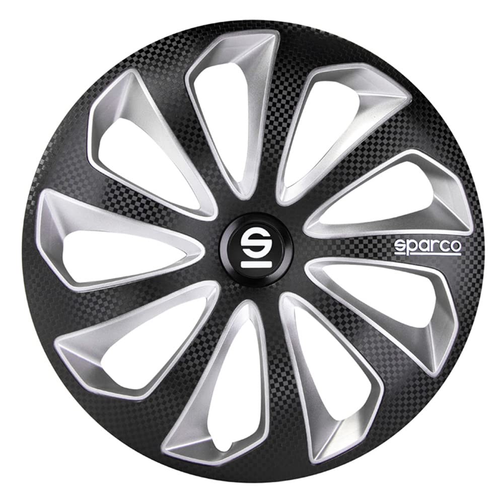 Satz Sparco Radzierblenden Sicilia 13-Zoll Schwarz/Silber/Karbon von Sparco