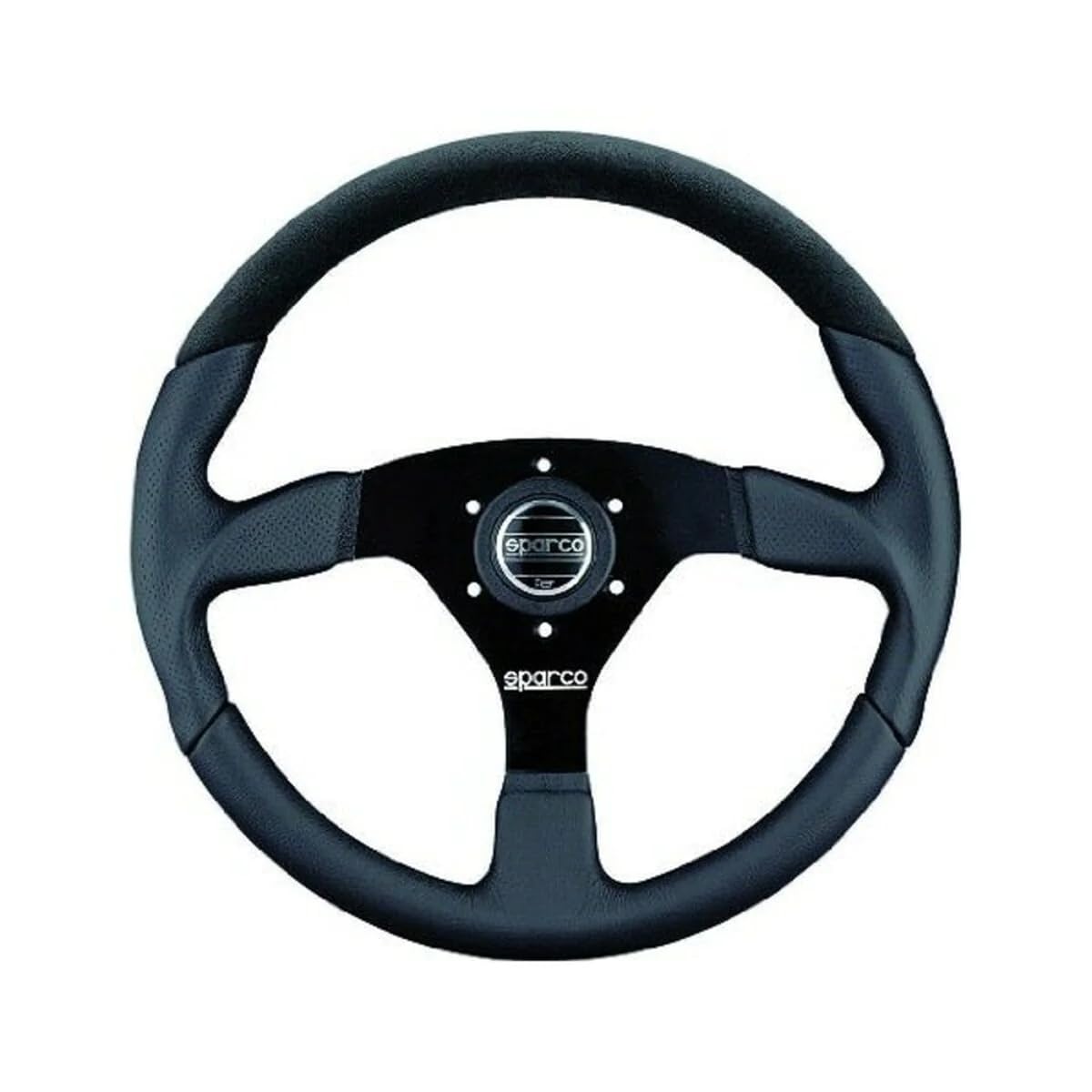 Sparco Universelles Sportlenkrad 'L505' - Schwarz Leder - Diameter 350mm Schwartz Sparco Universelles Sportlenkrad 'L505' - Schwarz Leder - Diameter 350mm Schwartz von Sparco