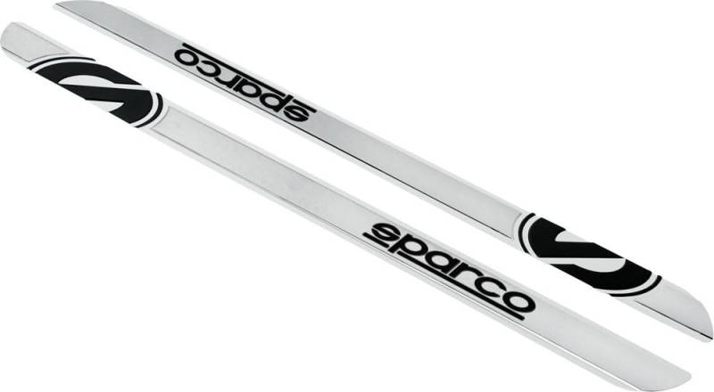 Sparco SPC Satz universelle Einstiegsleisten - 450x40mm - Aluminium/Schwarz, 45 x 40 x 0.2 cm, Chrom von Sparco