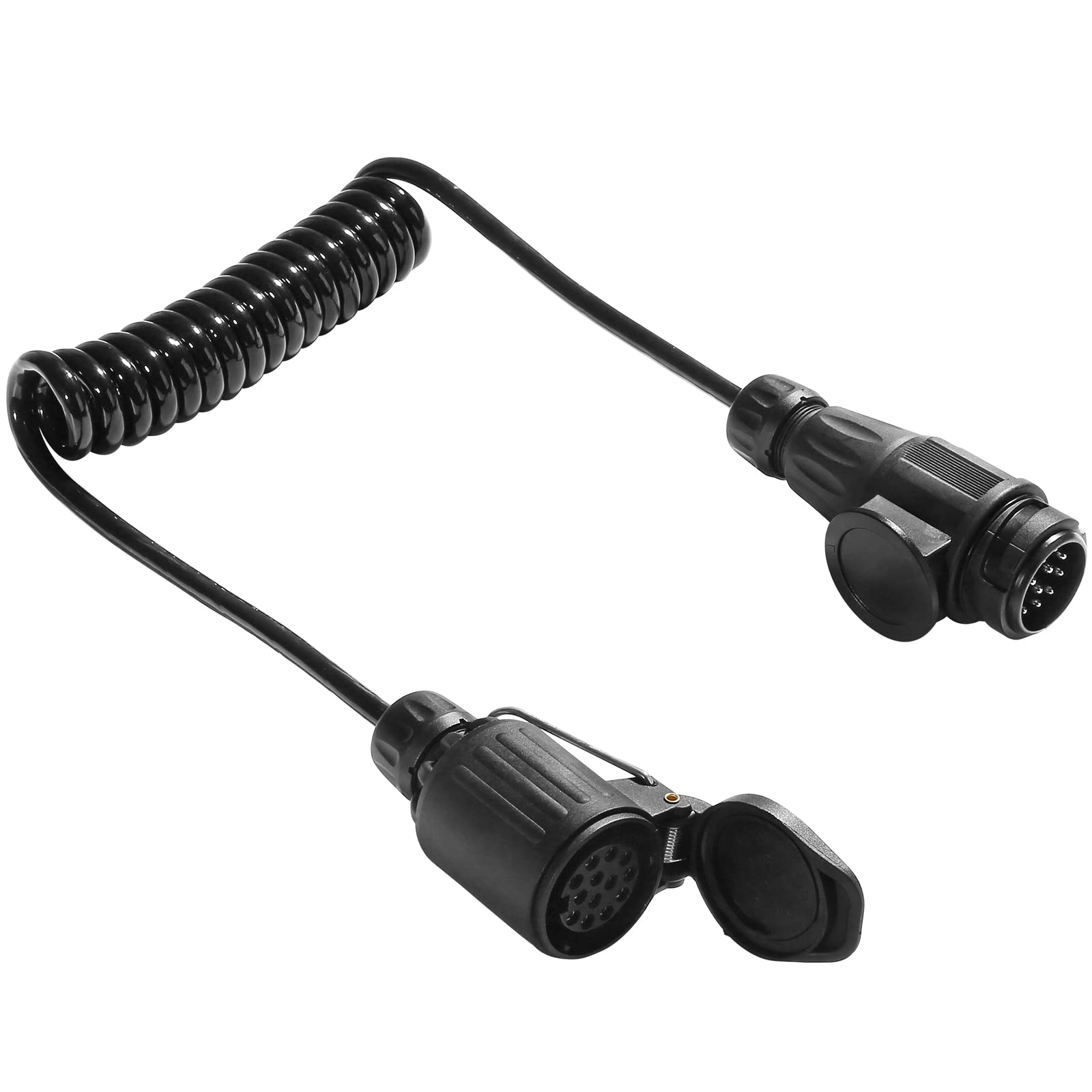 SPARKMOTO 1.8m 13 polig auf 13 Polig Adapter Stecker Steckdose Verbindung Verlängerungskabel,Spiral Anhänger Verlängerung Kabel 8-Adriges,13-13 Polig Auto Anhängerkabel Adapter für Wohnwagen Traktor SPARKMOTO 1.8m 13 polig auf 13 Polig Adapter Stecker Steckdose Verbindung Verlängerungskabel,Spiral Anhänger Verlängerung Kabel 8-Adriges,13-13 Polig Auto Anhängerkabel Adapter für Wohnwagen Traktor von SPARKMOTO