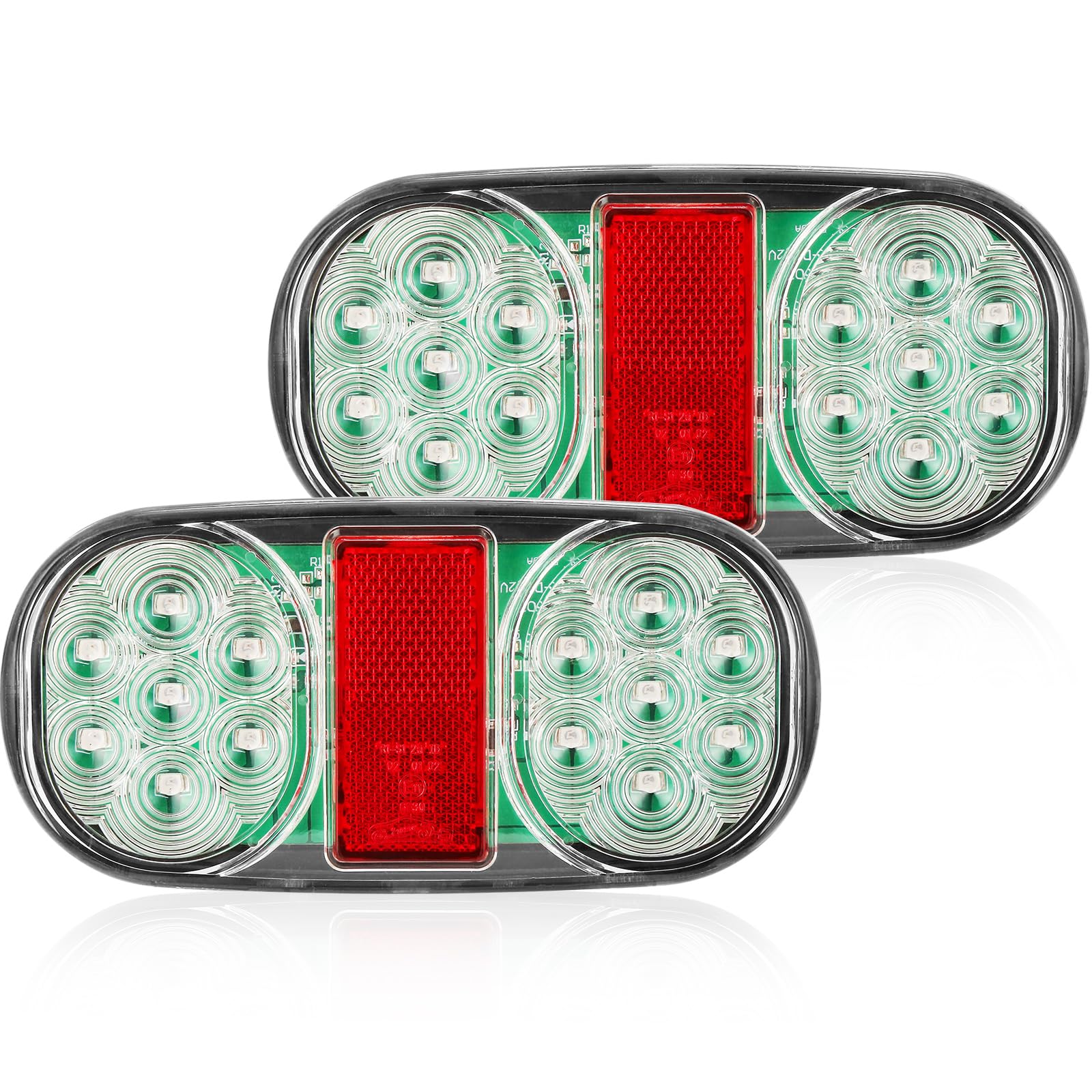 SPARKMOTO 2 x LED Anhängerbeleuchtung Heckleuchten 12V, 5 Funktionen LED Rückleuchten Anhänger, mit Bremslichter, Blinker, Positionslichter, Kennzeichenbeleuchtung, Reflektor,ECE R10 EMC Zulassung SPARKMOTO 2 x LED Anhängerbeleuchtung Heckleuchten 12V, 5 Funktionen LED Rückleuchten Anhänger, mit Bremslichter, Blinker, Positionslichter, Kennzeichenbeleuchtung, Reflektor,ECE R10 EMC Zulassung von SPARKMOTO