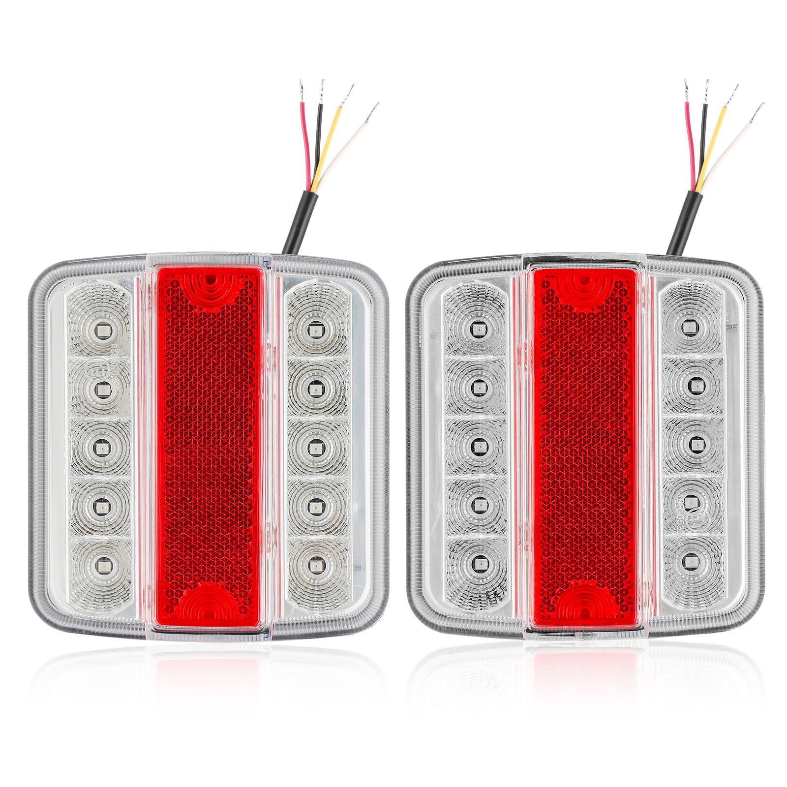 SPARKMOTO 2 x LED Anhängerbeleuchtung Rücklichter Heckleuchten 12V, Rückleuchten PKW Anhänger Wasserdicht,5 Funktionen inkl. Kennzeichenbeleuchtung Blinker Bremslichter Positionslichter Reflektor SPARKMOTO 2 x LED Anhängerbeleuchtung Rücklichter Heckleuchten 12V, Rückleuchten PKW Anhänger Wasserdicht,5 Funktionen inkl. Kennzeichenbeleuchtung Blinker Bremslichter Positionslichter Reflektor von SPARKMOTO