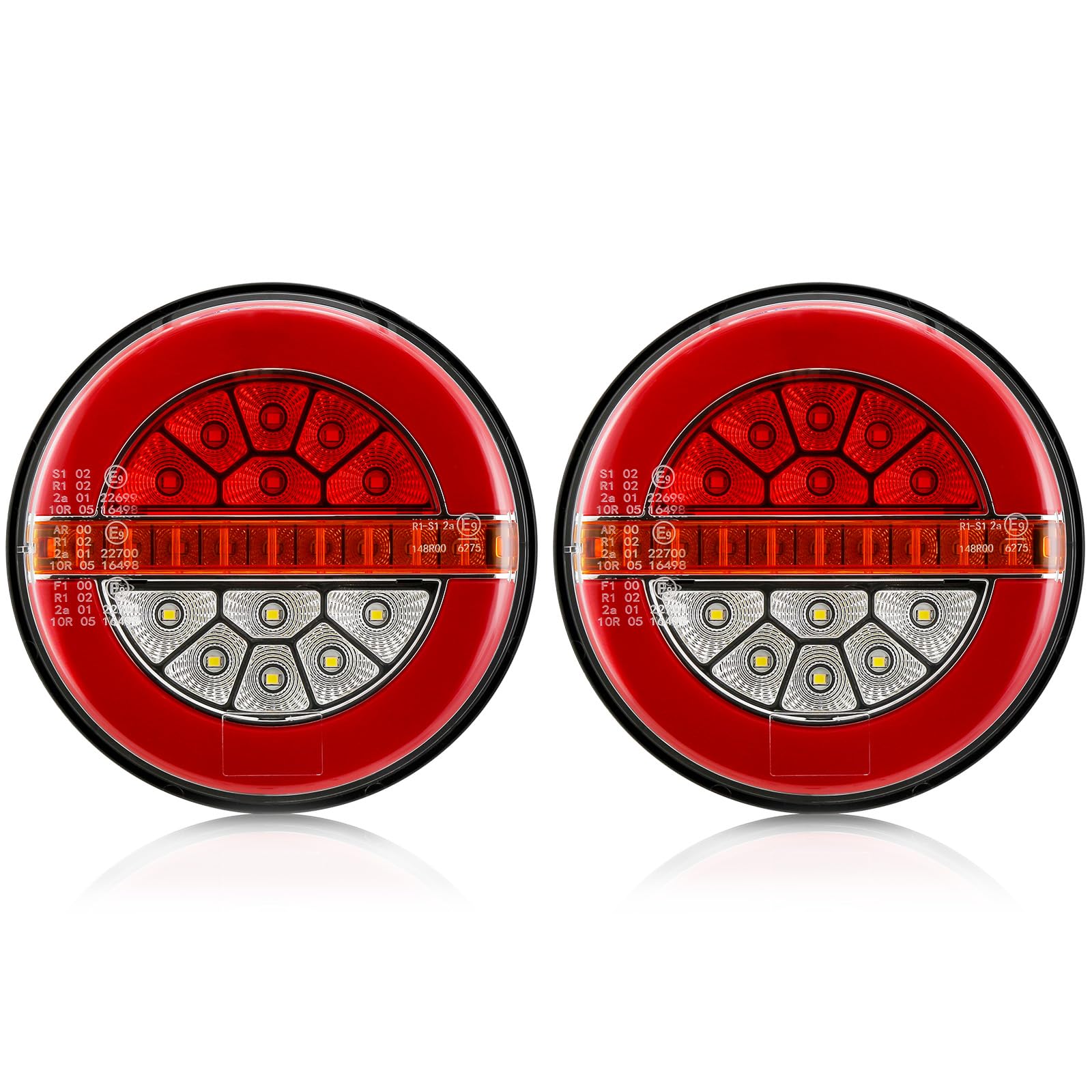 SPARKMOTO 2 x LED Rückleuchten Anhänger Rund Wasserdicht, Rücklicht Anhängerbeleuchtung Heckleuchten 12V 24V Universal PKW Anhänger Hamburger Rücklichter Rund Led mit Rückfahrlicht SPARKMOTO 2 x LED Rückleuchten Anhänger Rund Wasserdicht, Rücklicht Anhängerbeleuchtung Heckleuchten 12V 24V Universal PKW Anhänger Hamburger Rücklichter Rund Led mit Rückfahrlicht von SPARKMOTO