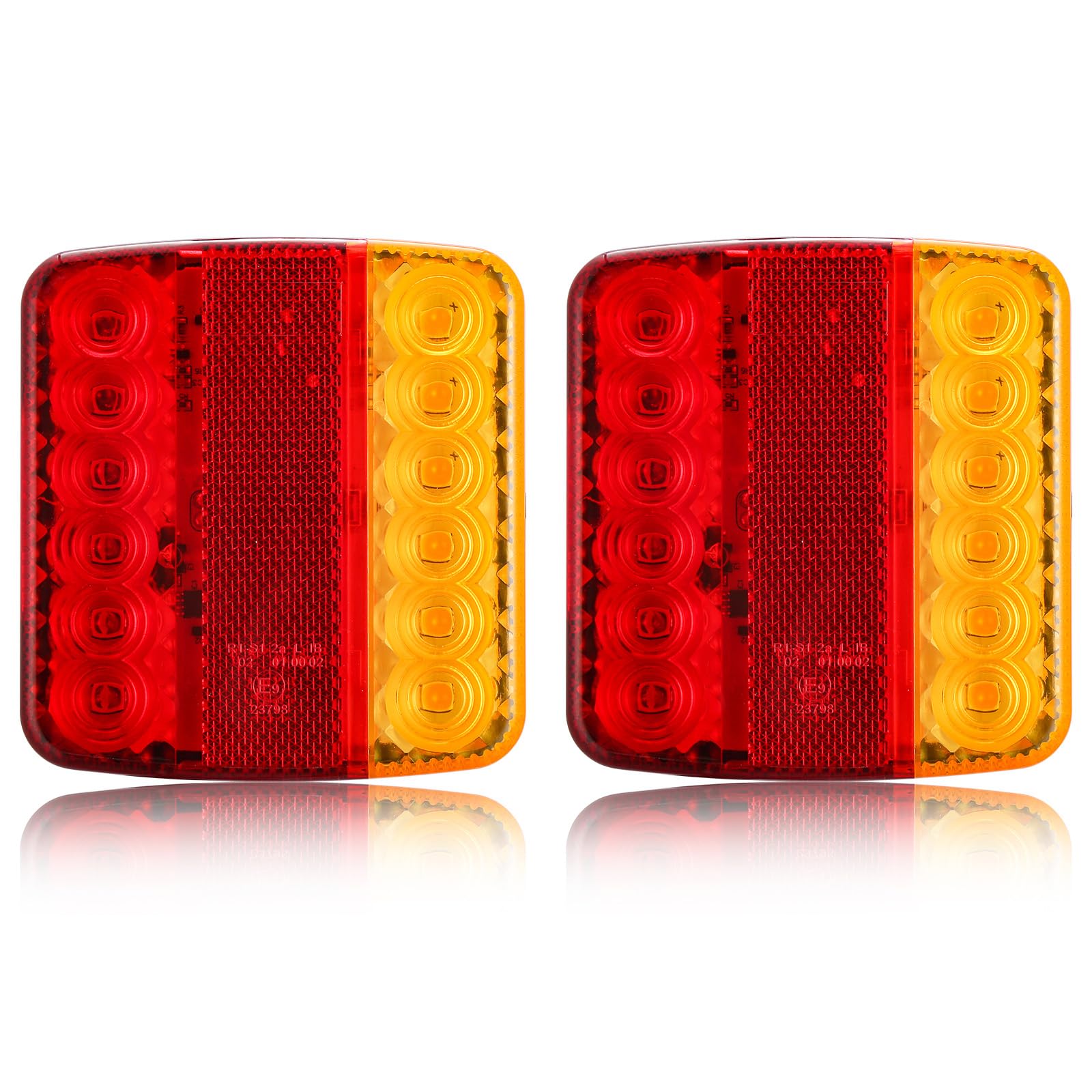 SPARKMOTO 2 x LED Rückleuchten PKW Anhänger Wasserdicht, 12V 24V Universelle Rücklicht Anhängerbeleuchtung mit Kennzeichenbeleuchtung Blinker Bremslichter Positionslichter Reflektor,ECE EMC Zulassung SPARKMOTO 2 x LED Rückleuchten PKW Anhänger Wasserdicht, 12V 24V Universelle Rücklicht Anhängerbeleuchtung mit Kennzeichenbeleuchtung Blinker Bremslichter Positionslichter Reflektor,ECE EMC Zulassung von SPARKMOTO