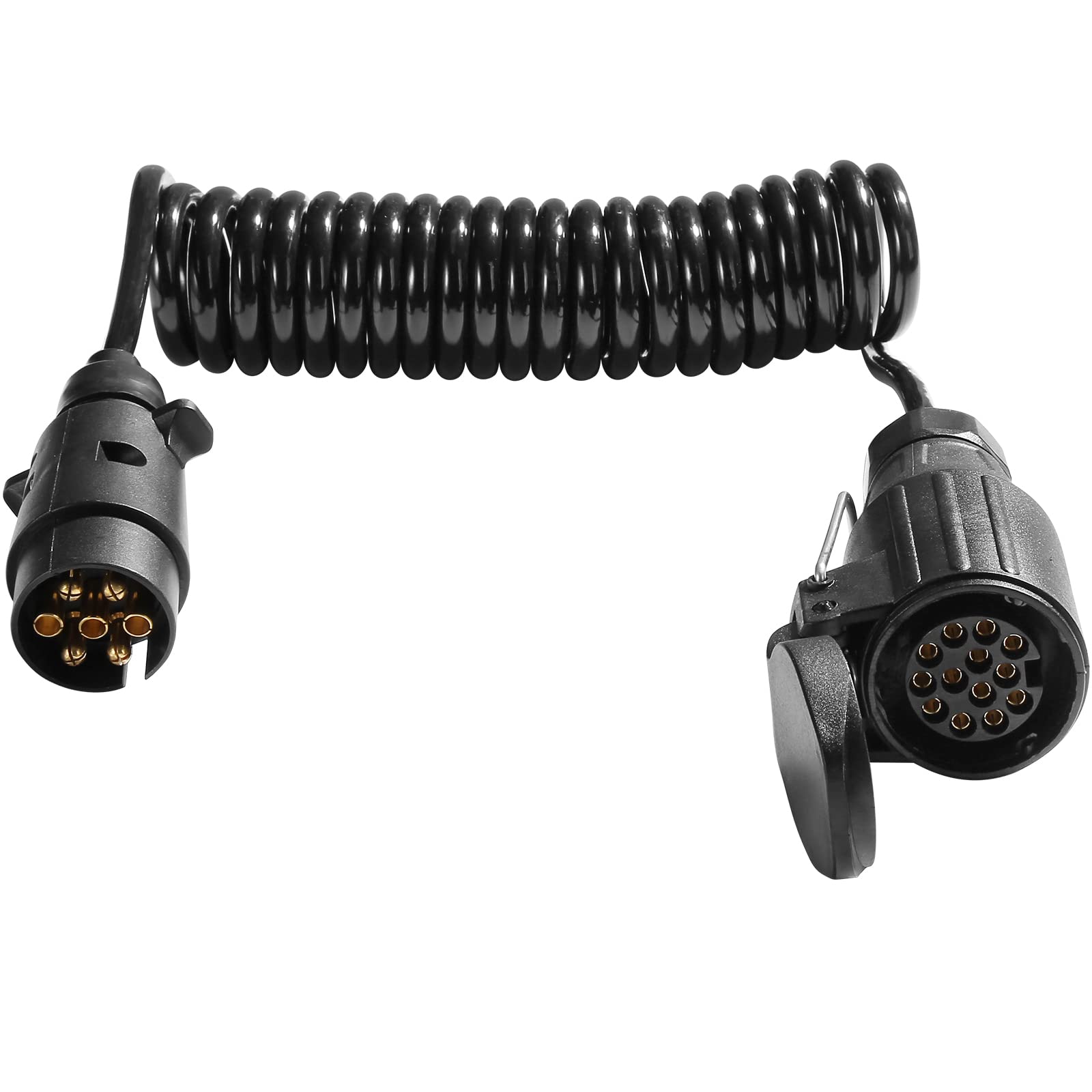 SPARKMOTO 2.8M Anhänger Kabel verlängerung 7 auf 13 polig,spiralkabel anhänger 7 polig,12V Adapter Stecker Steckdose 7-13 polig Adapterkabel, Anhänger Verlängerungskabel Spiral für Wohnwagen KFZ SPARKMOTO 2.8M Anhänger Kabel verlängerung 7 auf 13 polig,spiralkabel anhänger 7 polig,12V Adapter Stecker Steckdose 7-13 polig Adapterkabel, Anhänger Verlängerungskabel Spiral für Wohnwagen KFZ von SPARKMOTO