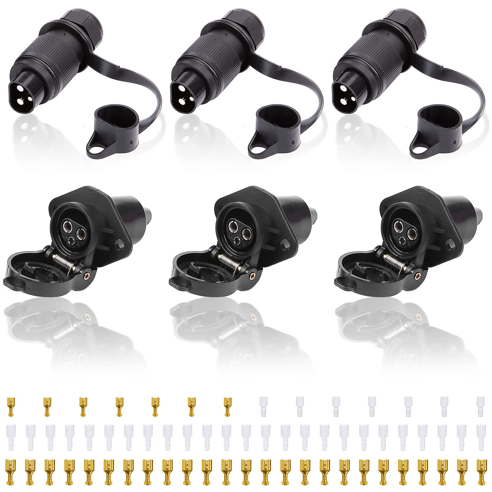 SPARKMOTO 3 Stück x 3 Polig Traktor Stecker Steckdose 12V 24V, nach DIN 9680,Wasserdicht Stecker Steckdose 3 Polig Für Traktor PKW RV LKW KFZ Anhänger Landmaschinen 3 Polig Stecker Steckdose(3 Stück) SPARKMOTO 3 Stück x 3 Polig Traktor Stecker Steckdose 12V 24V, nach DIN 9680,Wasserdicht Stecker Steckdose 3 Polig Für Traktor PKW RV LKW KFZ Anhänger Landmaschinen 3 Polig Stecker Steckdose(3 Stück) von SPARKMOTO