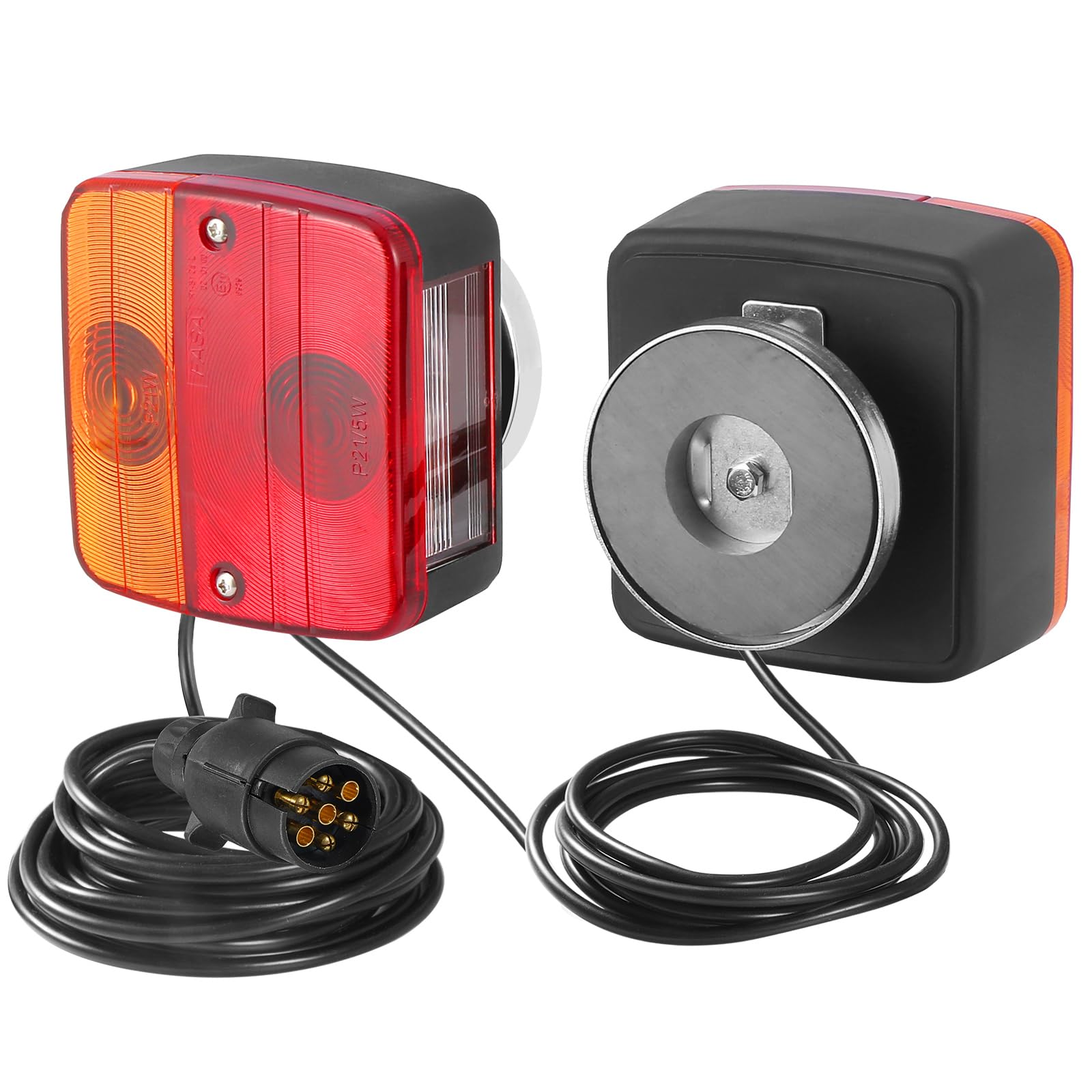 SPARKMOTO Anhänger Rückleuchten Set Mit Kabel Magnet, Anhänger Beleuchtung 7 Polig 12V, Magnetisch Rücklicht Anhänger Komplettsets Verkabelt 7 Polige Stecker Und 7,5m Kabel SPARKMOTO Anhänger Rückleuchten Set Mit Kabel Magnet, Anhänger Beleuchtung 7 Polig 12V, Magnetisch Rücklicht Anhänger Komplettsets Verkabelt 7 Polige Stecker Und 7,5m Kabel von SPARKMOTO