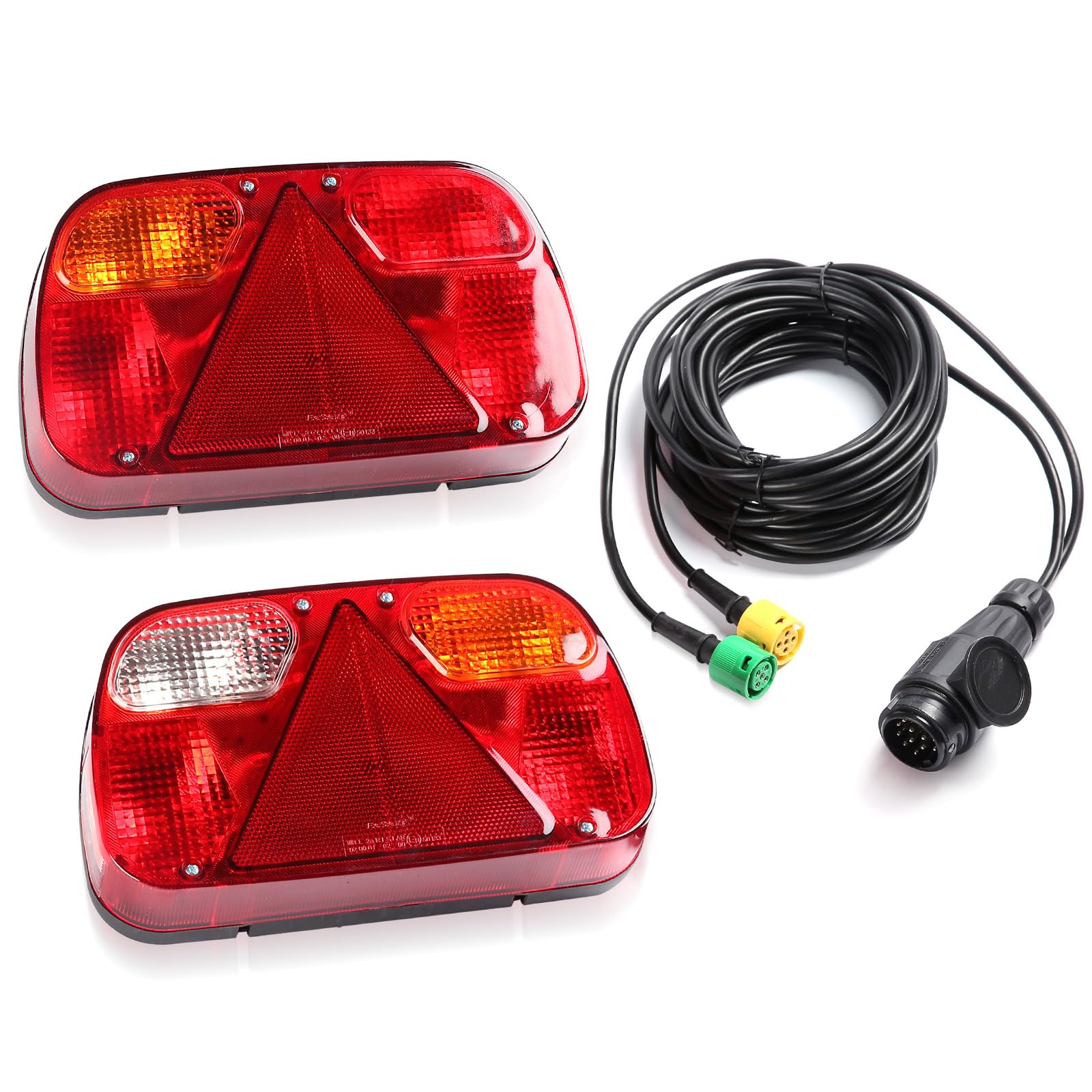 SPARKMOTO Anhänger Rückleuchten Set inkl. 5.5 Meter Kabelsatz 13 polig Stecker 12V mit E Prüfzeichen Rücklicht Anhängerbeleuchtung Heckleuchten SPARKMOTO Anhänger Rückleuchten Set inkl. 5.5 Meter Kabelsatz 13 polig Stecker 12V mit E Prüfzeichen Rücklicht Anhängerbeleuchtung Heckleuchten von SPARKMOTO