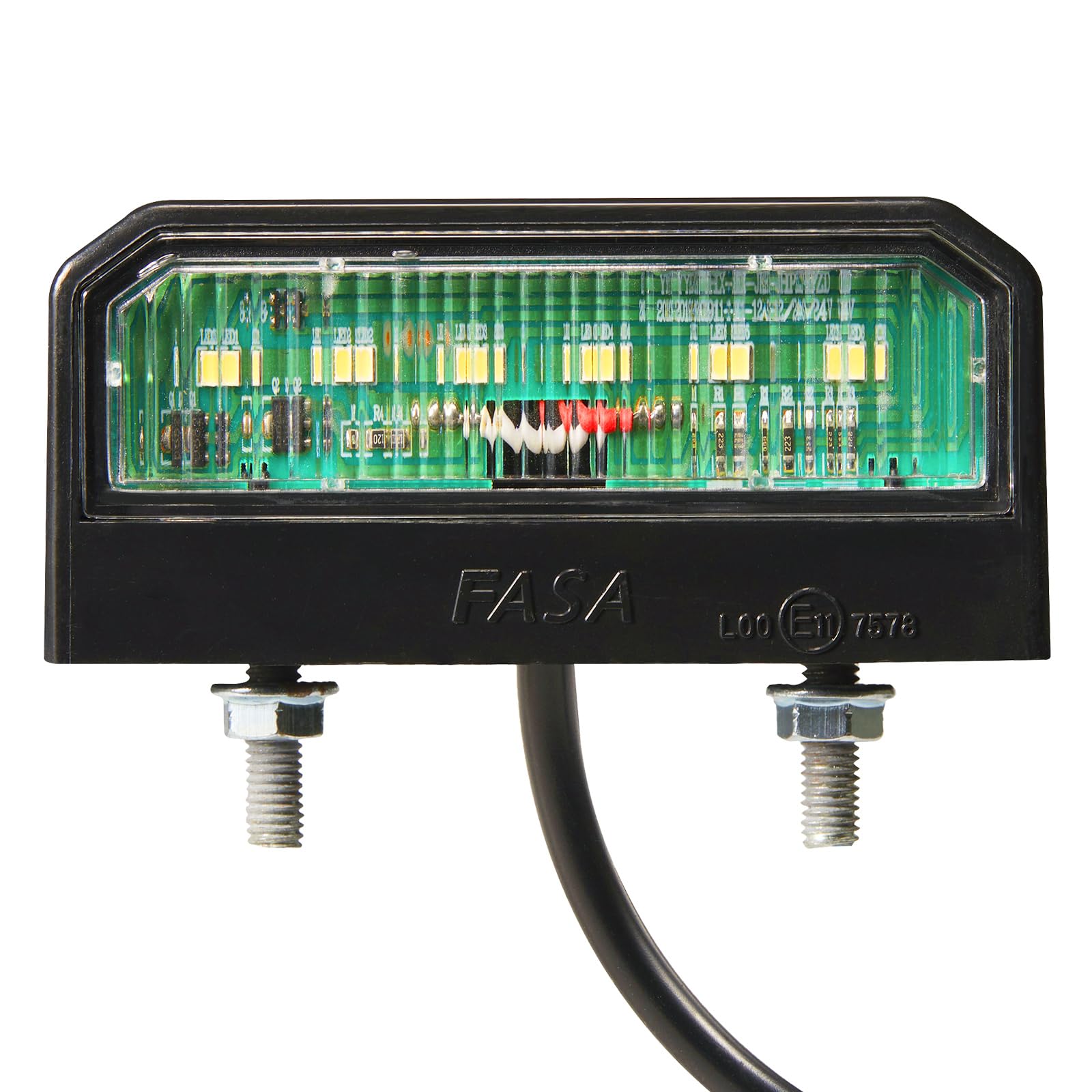 SPARKMOTO Kennzeichenleuchte LED 12V 24V, 1 Stück LED Kennzeichenbeleuchtung anhänger, Wasserdicht Nummernschildbeleuchtung Hinten LED für PKW Anhänger,LKW, Kaltes Weiß Kennzeichenbeleuchtung LED von SPARKMOTO