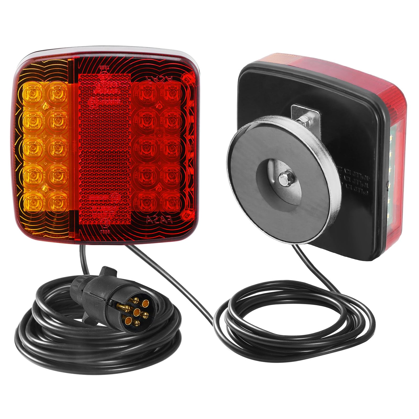 SPARKMOTO LED Anhänger Rückleuchten Set 7 polig mit Magnet, Anhängerbeleuchtung Rücklichter LED Komplettsatz Magnetisch Mit Kabel 7.5m SPARKMOTO LED Anhänger Rückleuchten Set 7 polig mit Magnet, Anhängerbeleuchtung Rücklichter LED Komplettsatz Magnetisch Mit Kabel 7.5m von SPARKMOTO