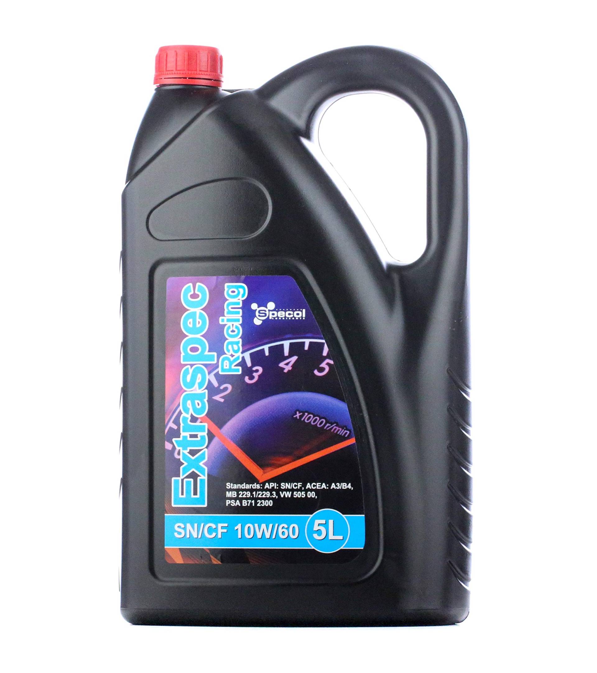 5 Liter SPECOL 10W-60 Extraspec Racing VW 505 00, MB 229.1, MB 229.3, PSA B71 2300 von SPECOL