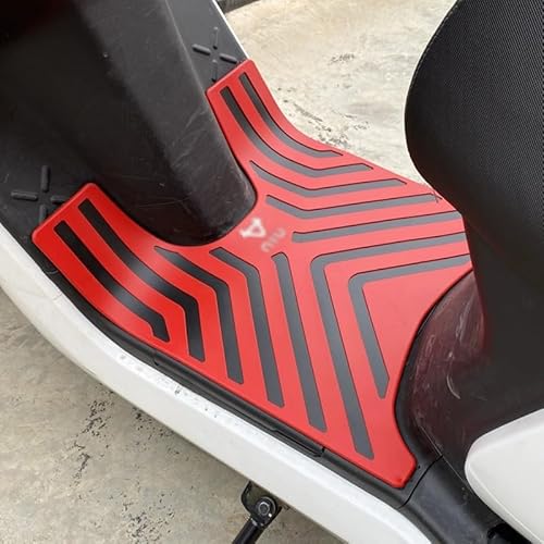 Gummi-Fußpolster für NIU N1 N1S NQI Elektromotorrad verdickt wasserdicht rutschfest verschleißfest Fußpolster Ersatzteile (rot) von SPEDWHEL