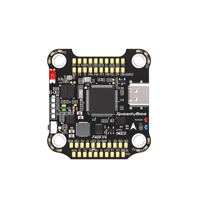 SpeedyBee F405 V4 Flight Controller: 30x30 Drone FC Wireless Betaflight Konfiguration, Blackbox, lötfreie Stecker, WiFi, Bluetooth für 3-6S 4" 5" FPV Racing Drone Cinelifter von SPEEDY BEE