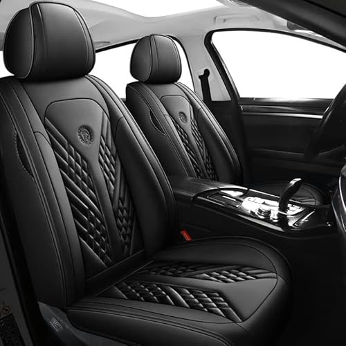 SPeesy Auto Leder Sitzbezüge für Hyundai i10 /i20 /i30 /i40 /ix20 /ix35 /ix55 /ioniq/ioniq 5 ，5-Sitze Allwetter wasserdichtes-Schwarz von SPeesy
