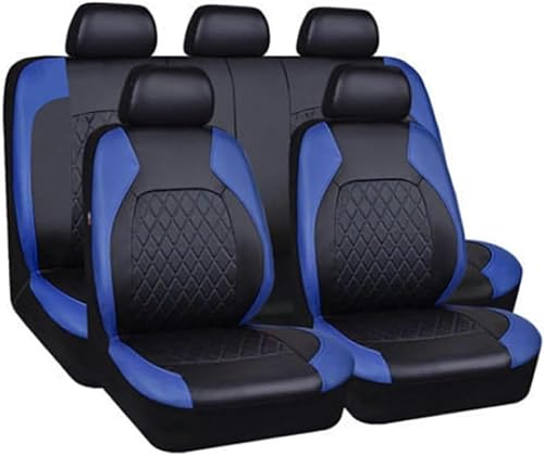 SPEESY Auto Leder Sitzbezüge für Peugeot 308 Sw Gt-Line，5-Sitze Allwetter wasserdichtes-blau von SPEESY