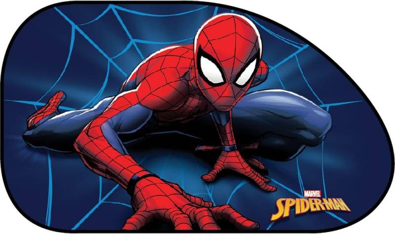 Tataway - Spider-Man Auto-Seitensonnenschutz | UV-Schutz | Saugnapf-Befestigung | Marvel-Grafiken | 65x35 cm, rot, unica, Polyvinylchlorid/Polyester von TataWay in viaggio si cresce