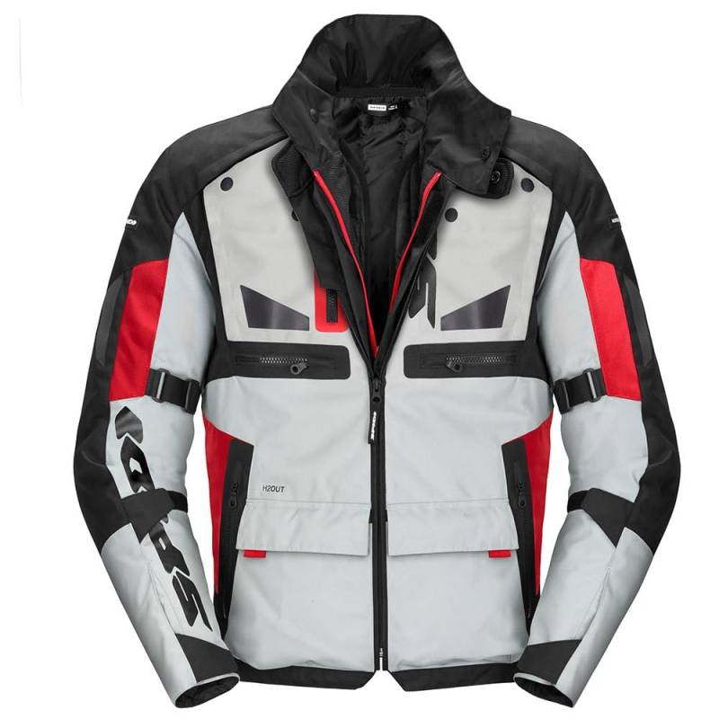 SPIDI Crossmaster Motorrad Textiljacke, rot/weiß, M von SPIDI