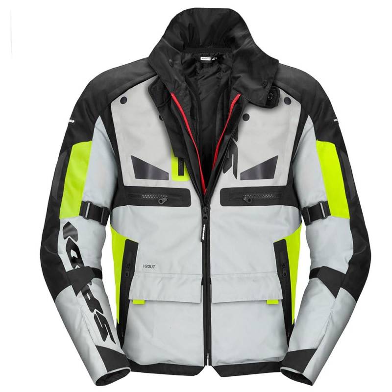 SPIDI Crossmaster Motorrad Textiljacke, weiß/gelb, XL von SPIDI