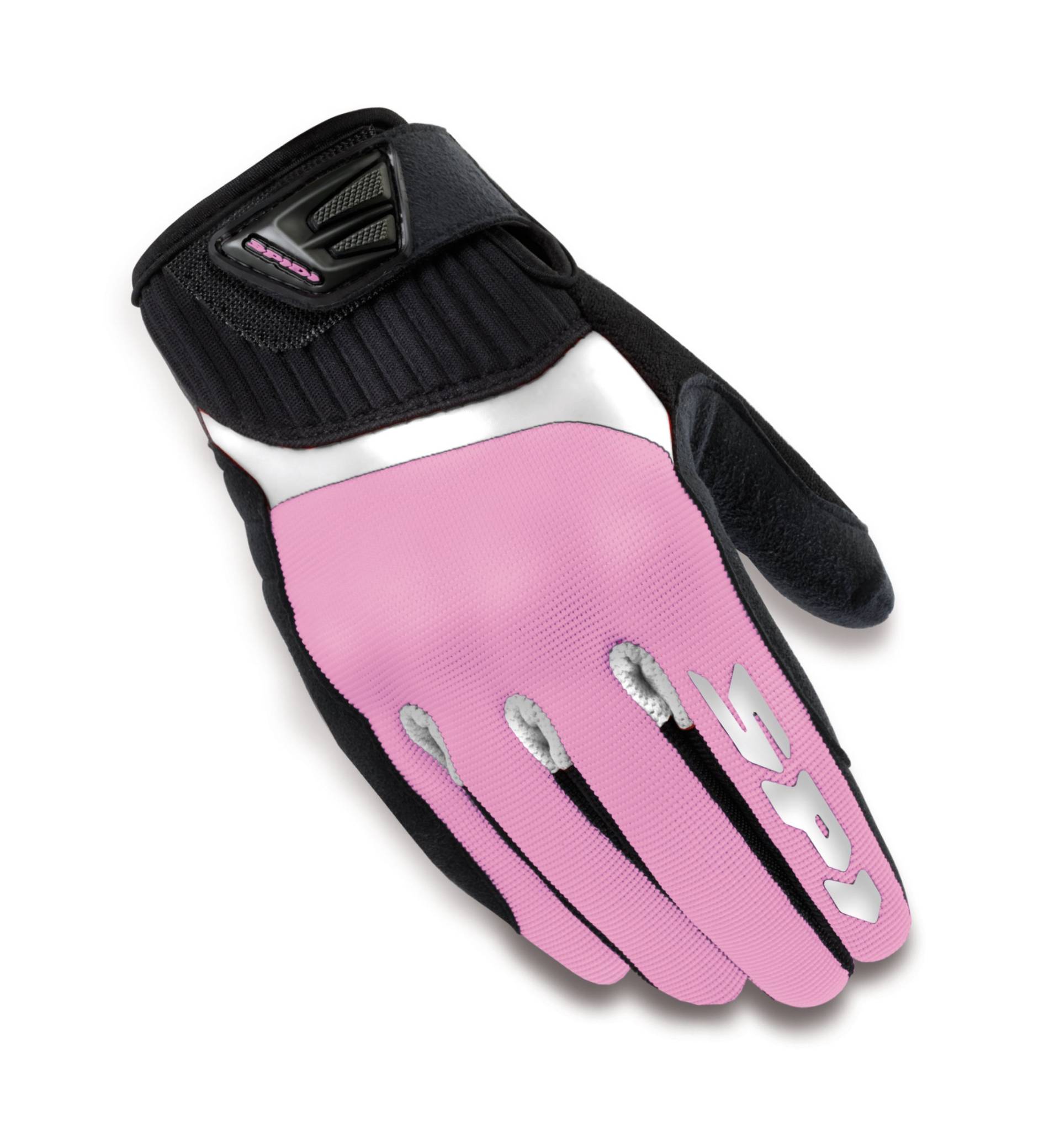 SPIDI Damen Motorrad Handschuhe G-Flash, Weiß/Rosa, XL von SPIDI