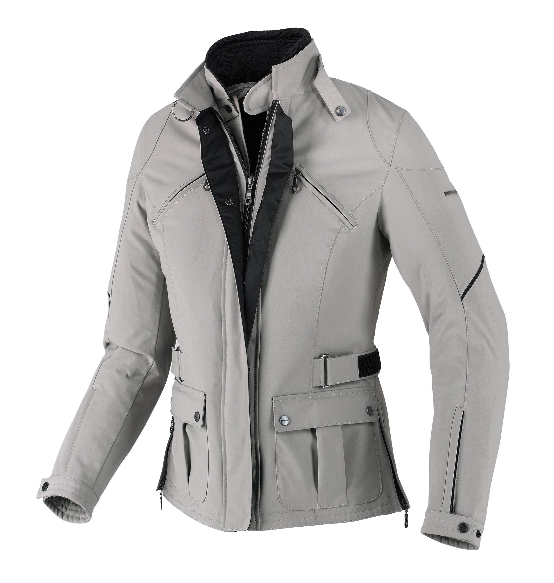 Spidi Damen Motorradjacke Synclair H2Out, Grau, XL von SPIDI