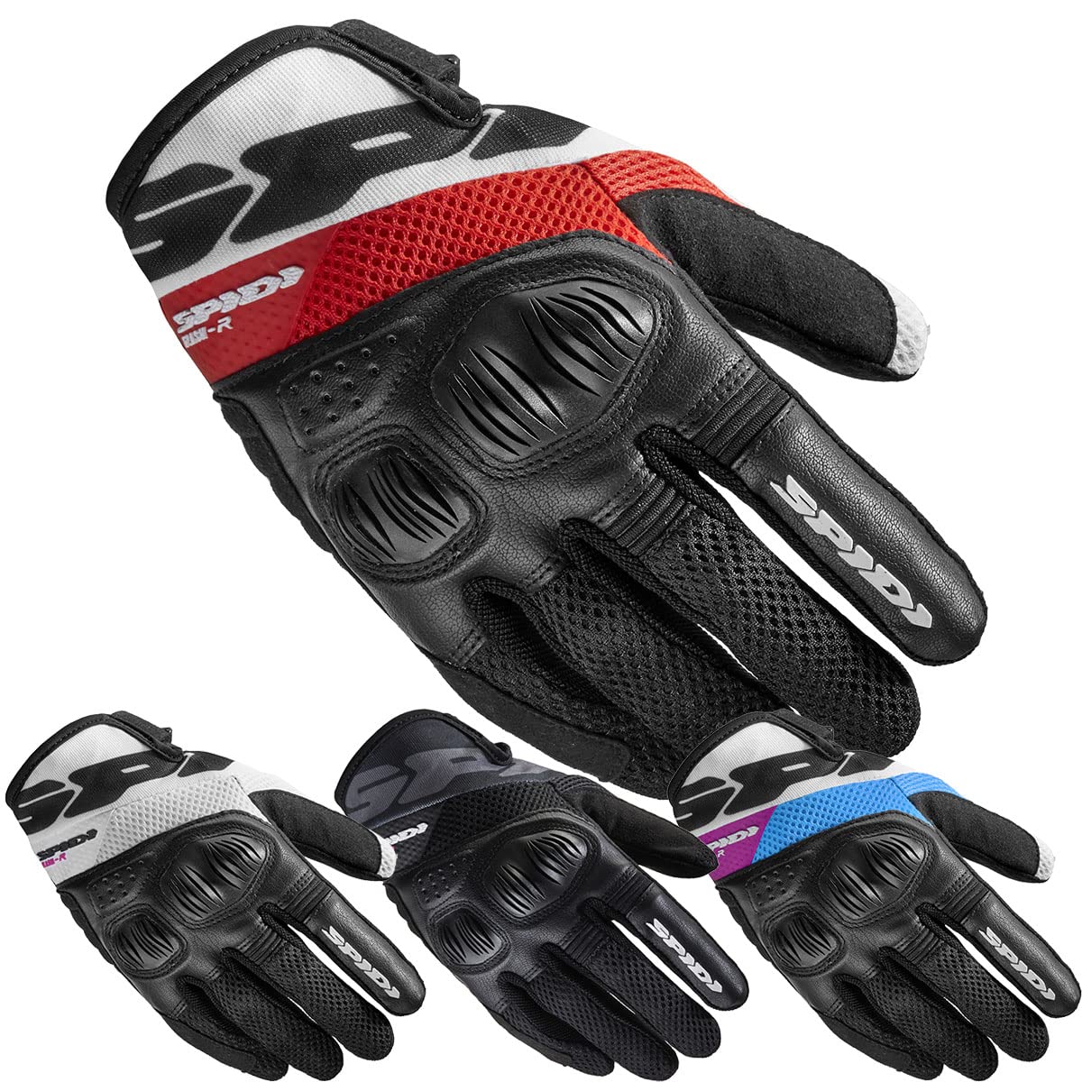 SPIDI, Flash-R Evo Lady, Damen-Motorrad-Handschuhe, schützend & strapazierfähig, Sommerhandschuhe, wasserdicht & rutschfest, Touchscreen-tauglich, durchschn. Gewicht 0,1 kg, Schwarz&Fuchsia, Größe M von SPIDI