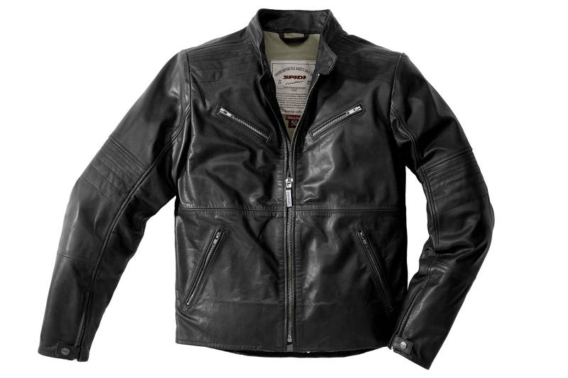 Spidi Garage Leder Jacke, Schwarz, Größe 52 von SPIDI
