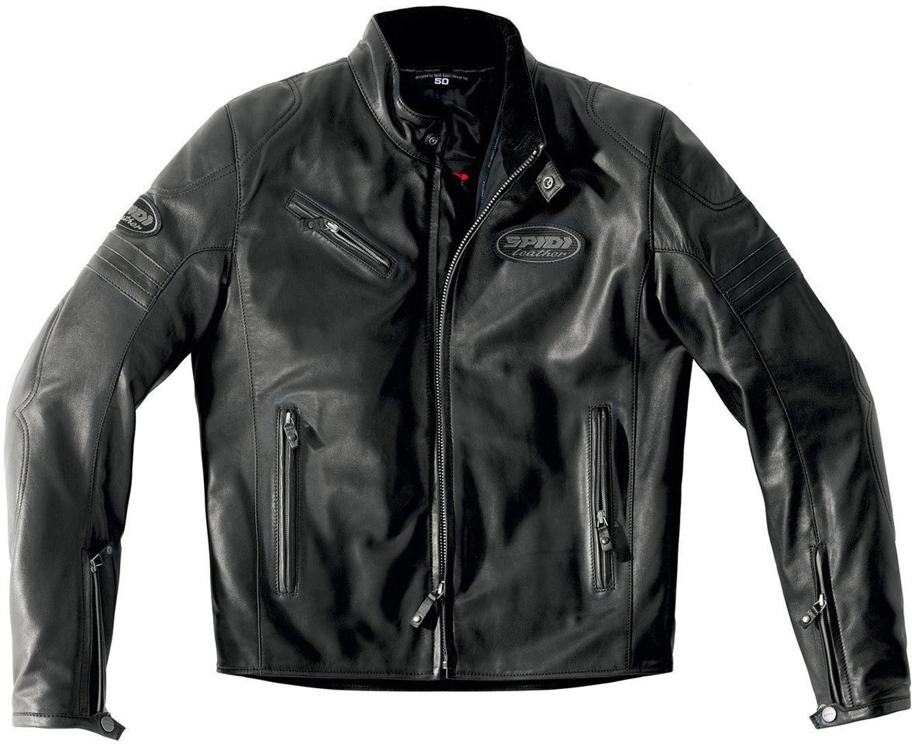 SPIDI Leder Motorradjacke Ace, Schwarz, Größe 58 von SPIDI