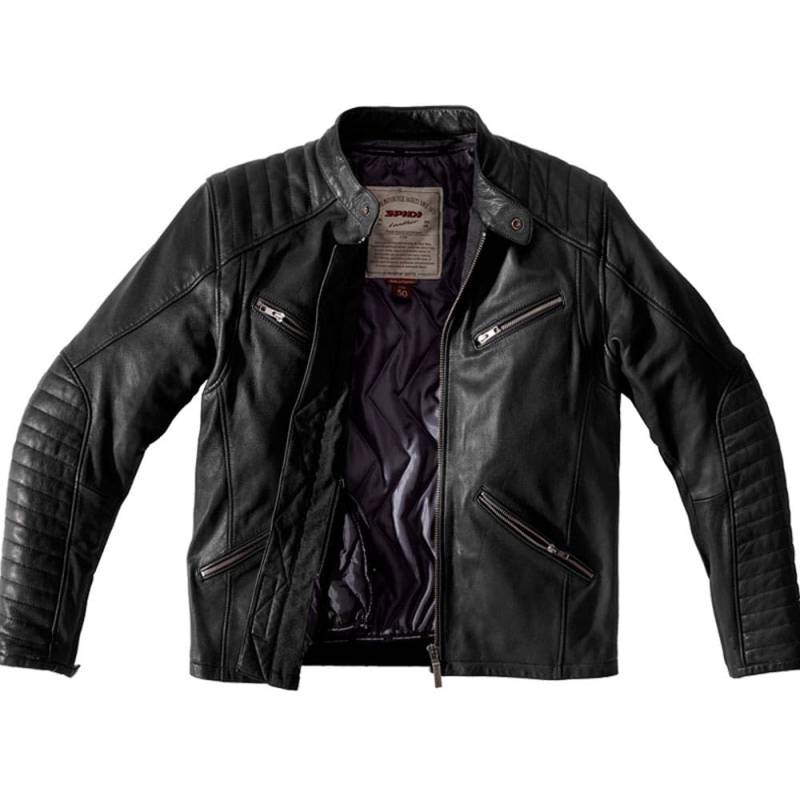 Spidi Metal Leder Jacke, Schwarz, Größe 52 von SPIDI