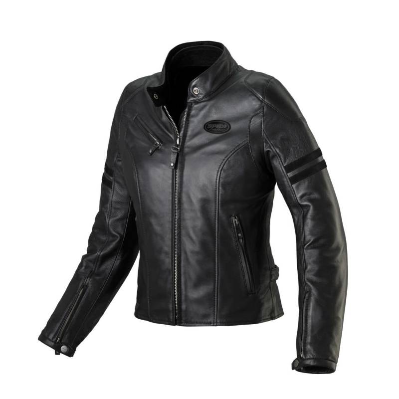 Spidi Motorrad Lederjacke Ace Lady, Schwarz, Größe 40 von SPIDI