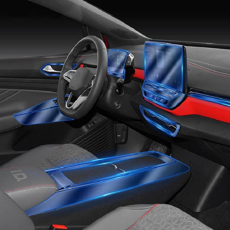 SPISLXTP Auto-Navigations-GPS-Displayschutzfolie, unsichtbar, transparent, TPU-Innenfolie, für VW ID.4 X 2021–2023 von SPISLXTP