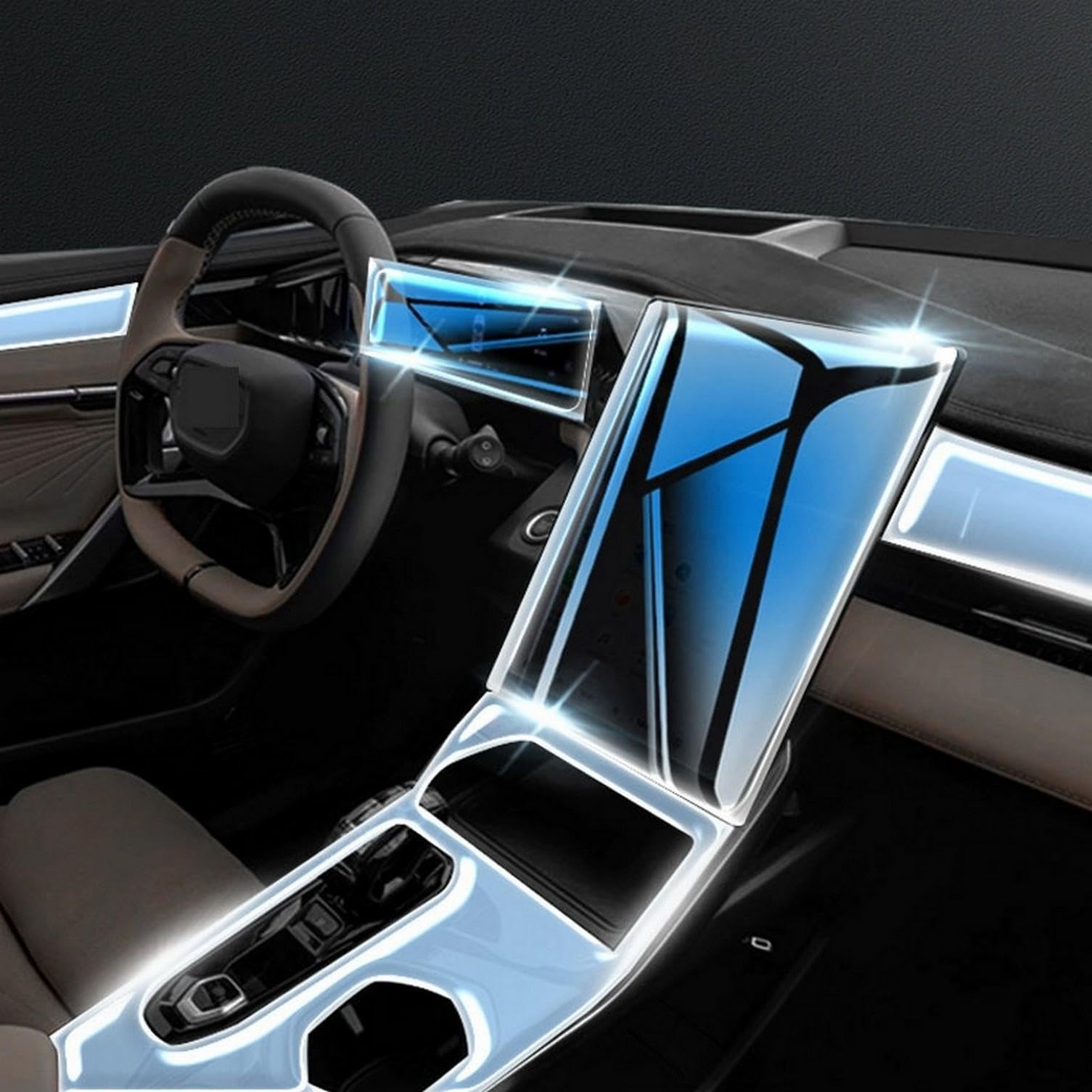 SPISLXTP Autofolie Innenzubehör TPU Transparent Schutzfolie Folie für 2023 Geely Atlas L Navigation Lenkrad Zentralsteuerung SPISLXTP Autofolie Innenzubehör TPU Transparent Schutzfolie Folie für 2023 Geely Atlas L Navigation Lenkrad Zentralsteuerung von SPISLXTP